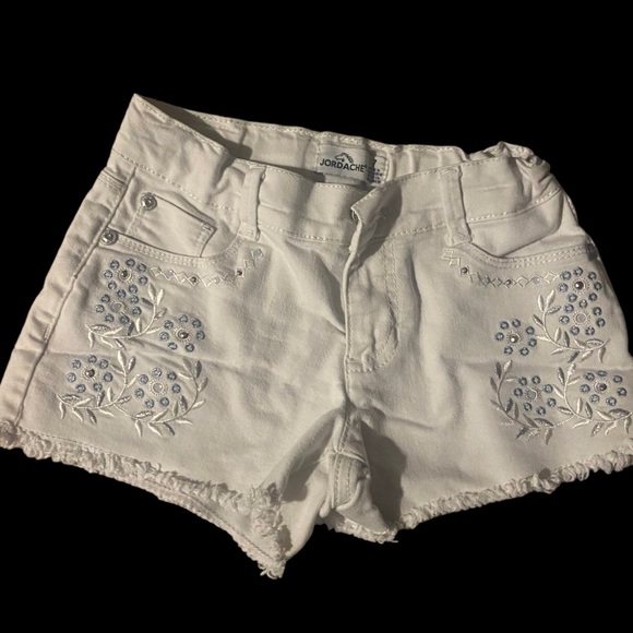 Short En Jean Pour Petite Fille Jordache - Taille 4T - Délavé Clair - Fermeture éclair - Très Bon état